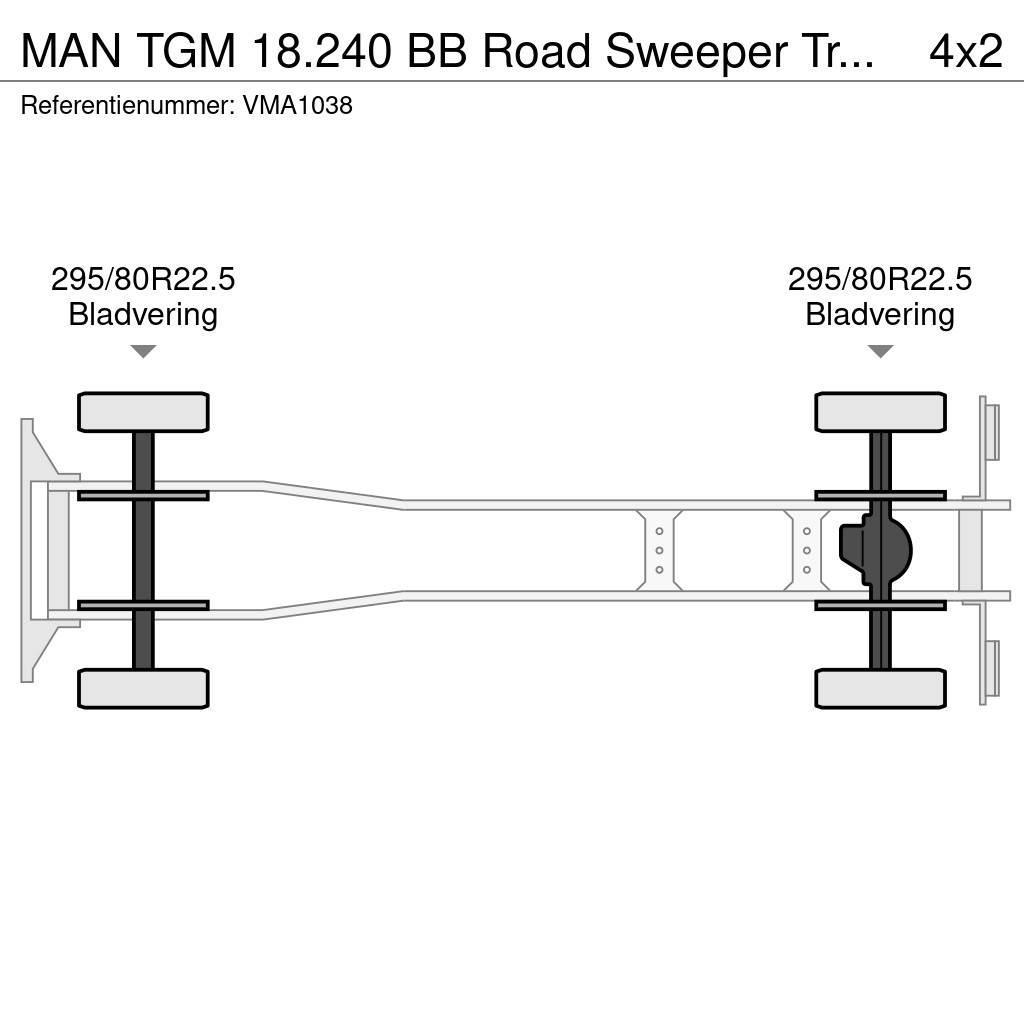 MAN TGM 18.240 BB Road Sweeper Truck (3 units) Polovni kamioni za čišćenje