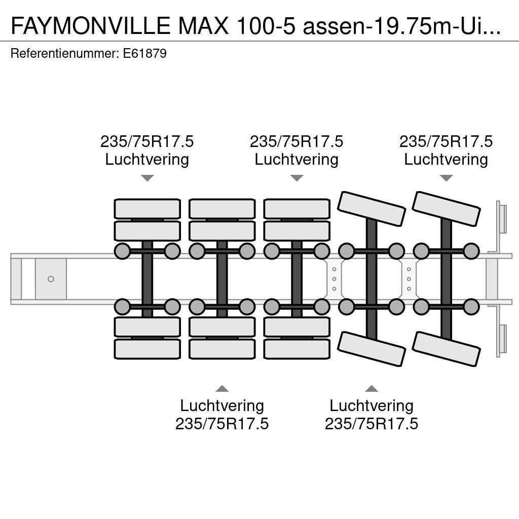 Faymonville MAX 100-5 assen-19.75m-Uitschuifbaar/extensible/ex Poluprikolice labudice