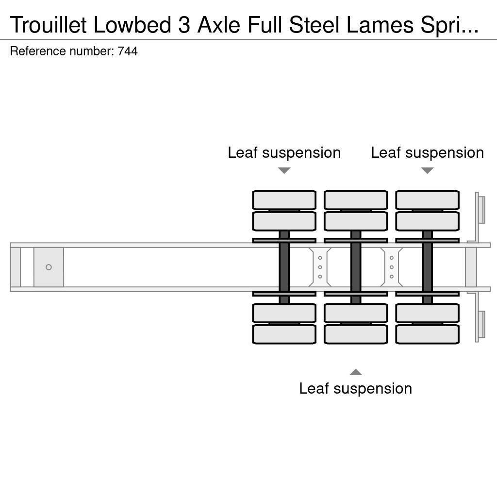 Trouillet Lowbed 3 Axle Full Steel Lames Spring Suspension 1 Poluprikolice labudice