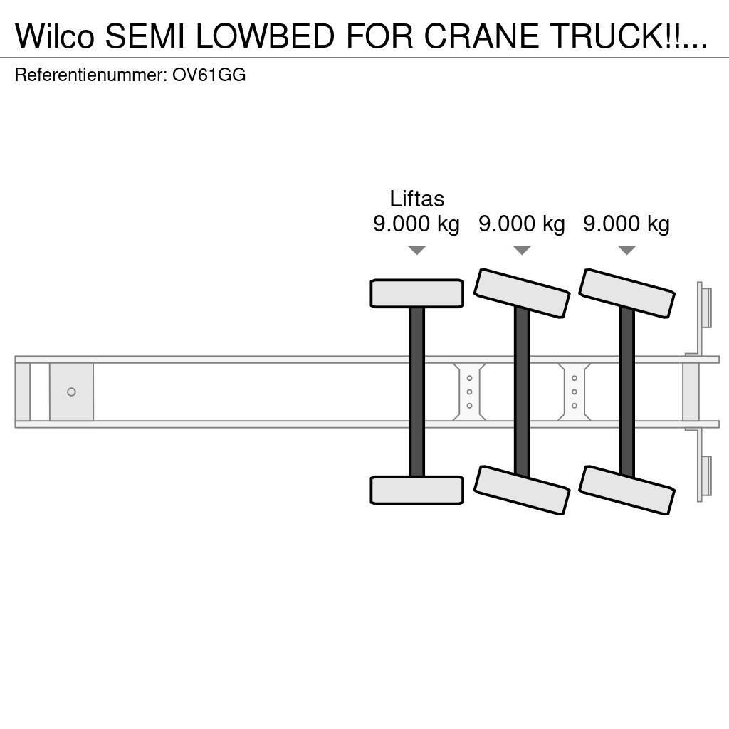 Wilco SEMI LOWBED FOR CRANE TRUCK!!2x steering axle Poluprikolice labudice