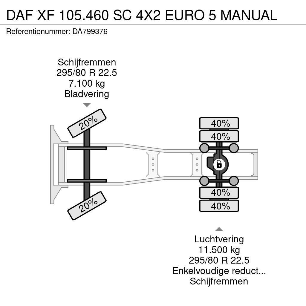 DAF XF 105.460 SC 4X2 EURO 5 MANUAL Tegljači