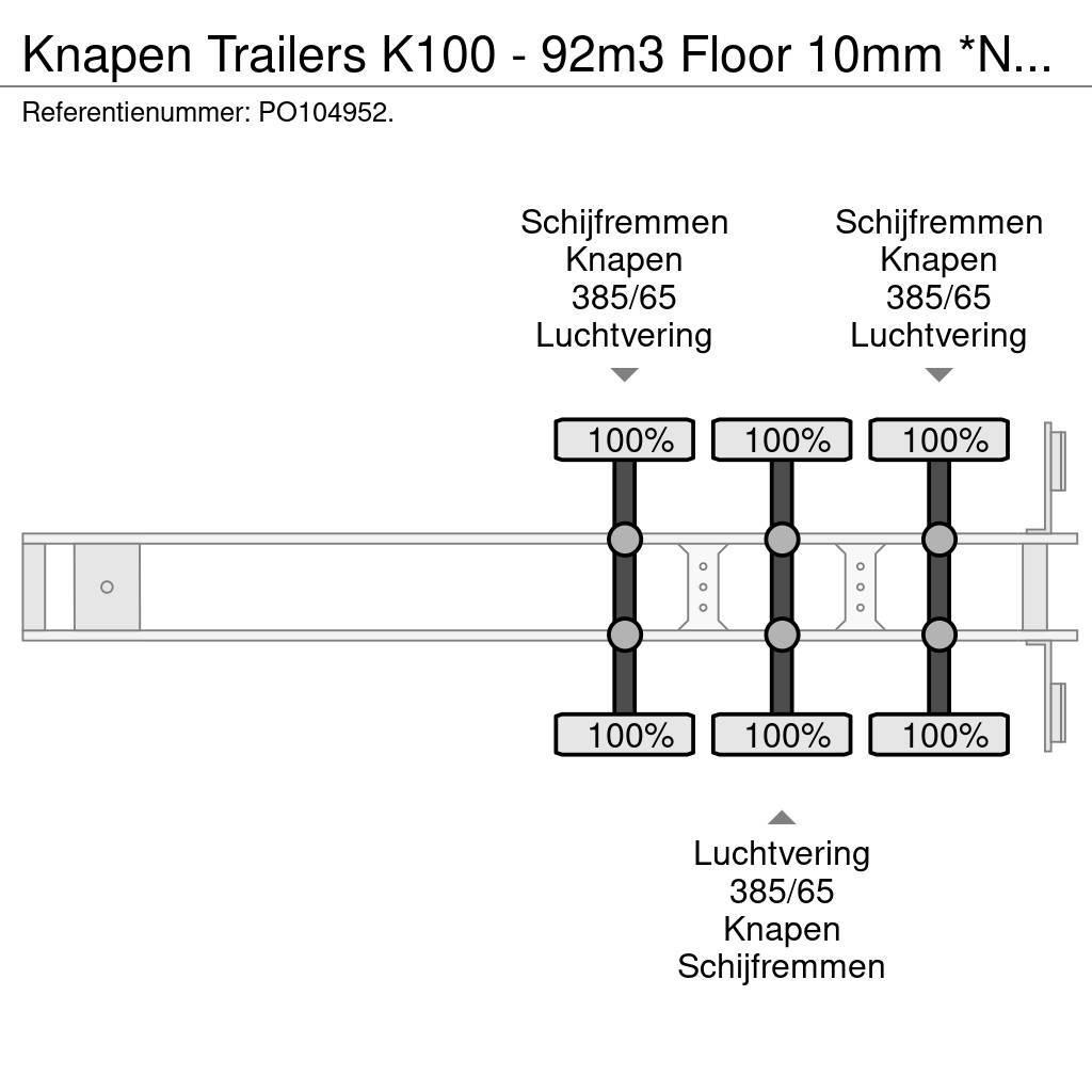 Knapen Trailers K100 - 92m3 Floor 10mm *NEW* Poluprikolice sa pokretnim podom