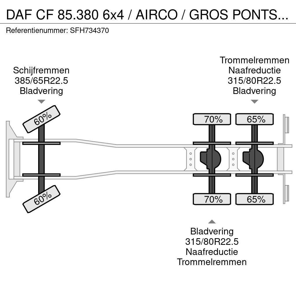 DAF CF 85.380 6x4 / AIRCO / GROS PONTS - BIG AXLES / L Kiperi kamioni