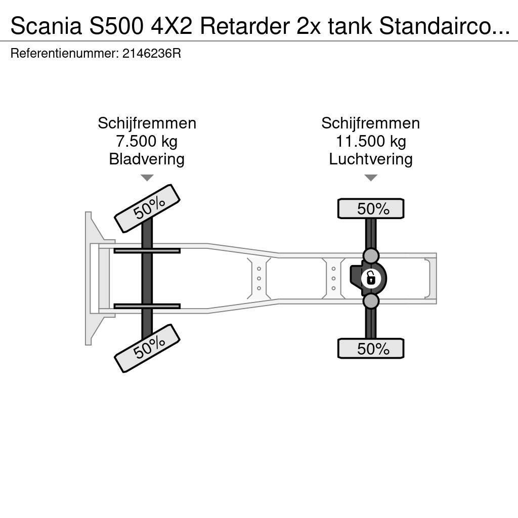 Scania S500 4X2 Retarder 2x tank Standairco LED German tr Tegljači