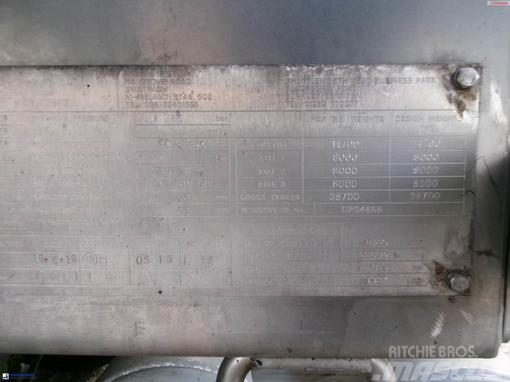 Crossland Bitumen tank inox 33 m3 / 1 comp + ADR L4BN Poluprikolice cisterne