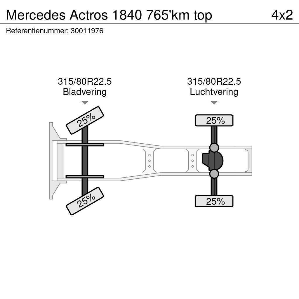 Mercedes-Benz Actros 1840 765'km top Tegljači