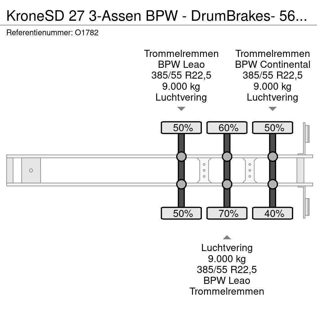 Krone SD 27 3-Assen BPW - DrumBrakes- 5640kg - All Sorts Kontejnerske poluprikolice