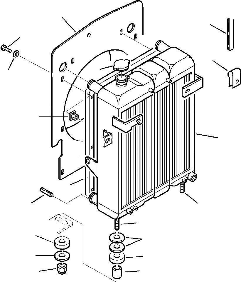 Komatsu - radiator - 312607149 Motori za građevinarstvo