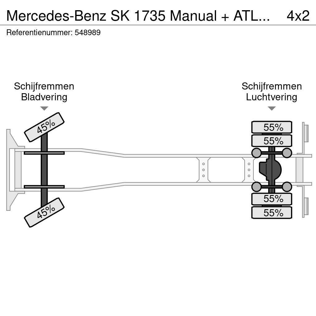 Mercedes-Benz SK 1735 Manual + ATLAS Crane + low KM + Euro 2 man Polovne dizalice za sve terene