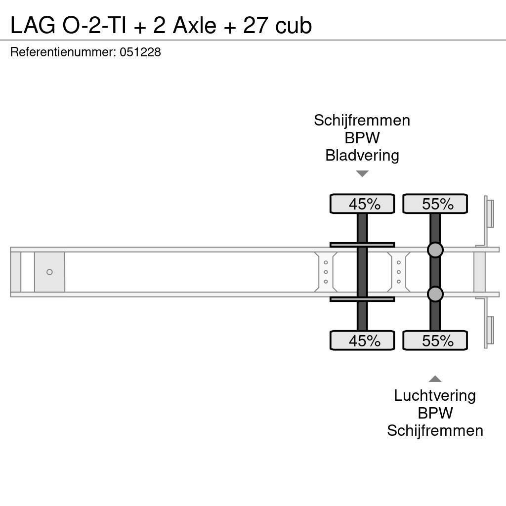 LAG O-2-TI + 2 Axle + 27 cub Kiper poluprikolice