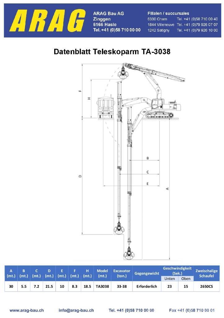  Teleskoparm TA-3038  / Teledipper zu Volvo EC380 Ostale komponente za građevinarstvo