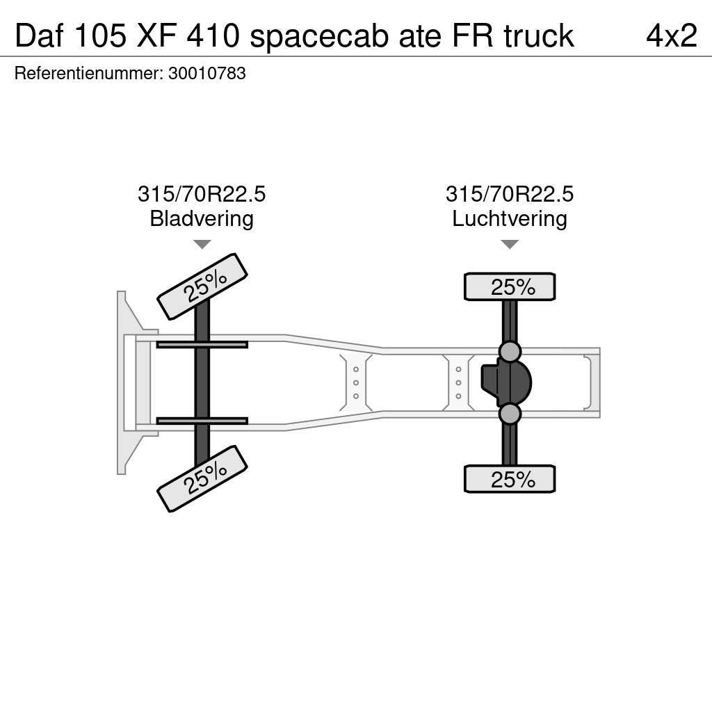 DAF 105 XF 410 spacecab ate FR truck Tegljači