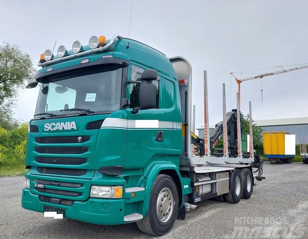 Scania R450 Holz Kran 6x4 Loglift F96S 79 Kamioni za drva Šticari