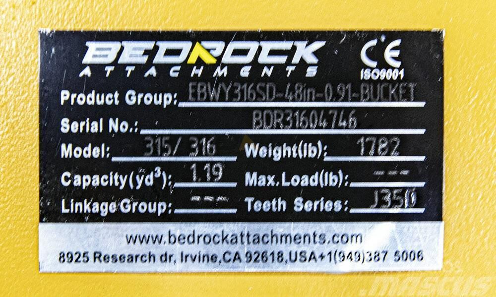 CAT 48" Severe Rock Bucket 315D/F,316E/F,318D2/E/F Ostale komponente za građevinarstvo