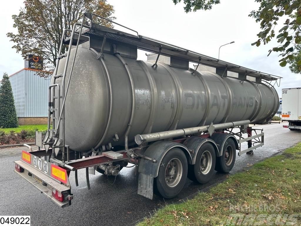 Magyar Chemie 34500 Liter, RVS tank, 1 Compartment Poluprikolice cisterne