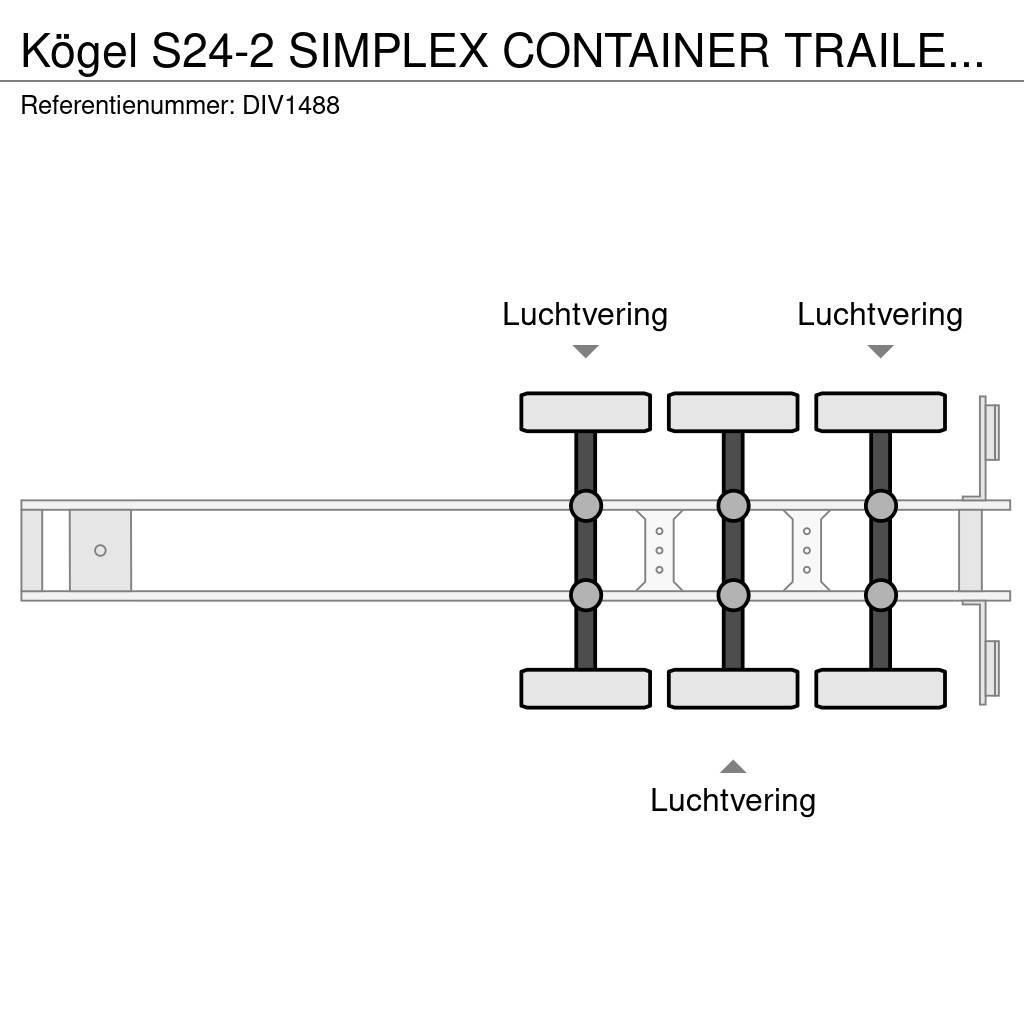 Kögel S24-2 SIMPLEX CONTAINER TRAILER (5 units) Kontejnerske poluprikolice