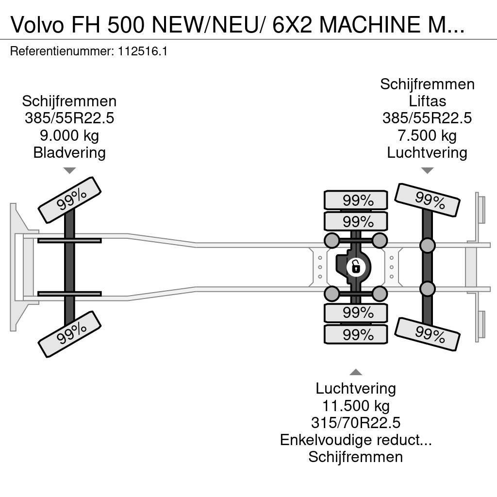 Volvo FH 500 NEW/NEU/ 6X2 MACHINE MASCHINEN TRANSPORT Autotransporteri