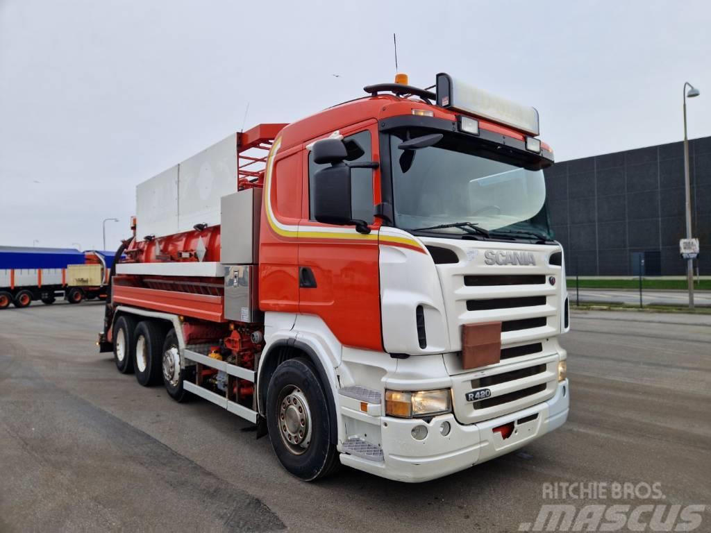 Scania R420 8x2/4 Hvidtved Larsen 12.500 L Combi Cleaner Kombi vozila/ vakum kamioni