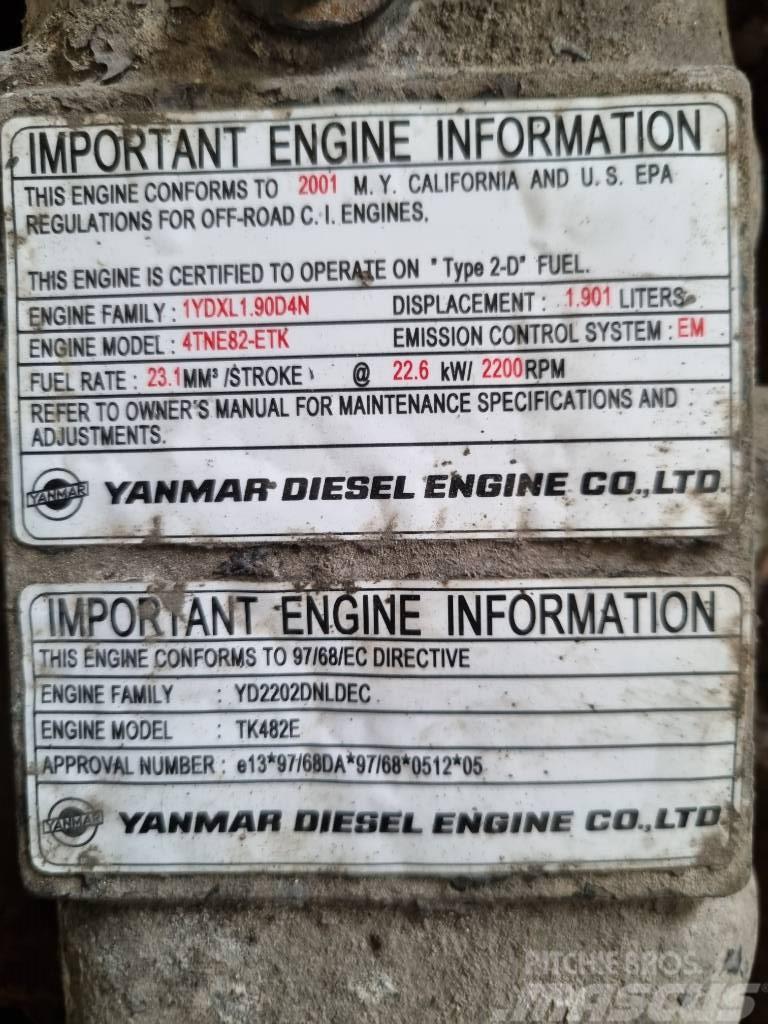 Yanmar DIESEL ENGINE TK482E Kargo motori