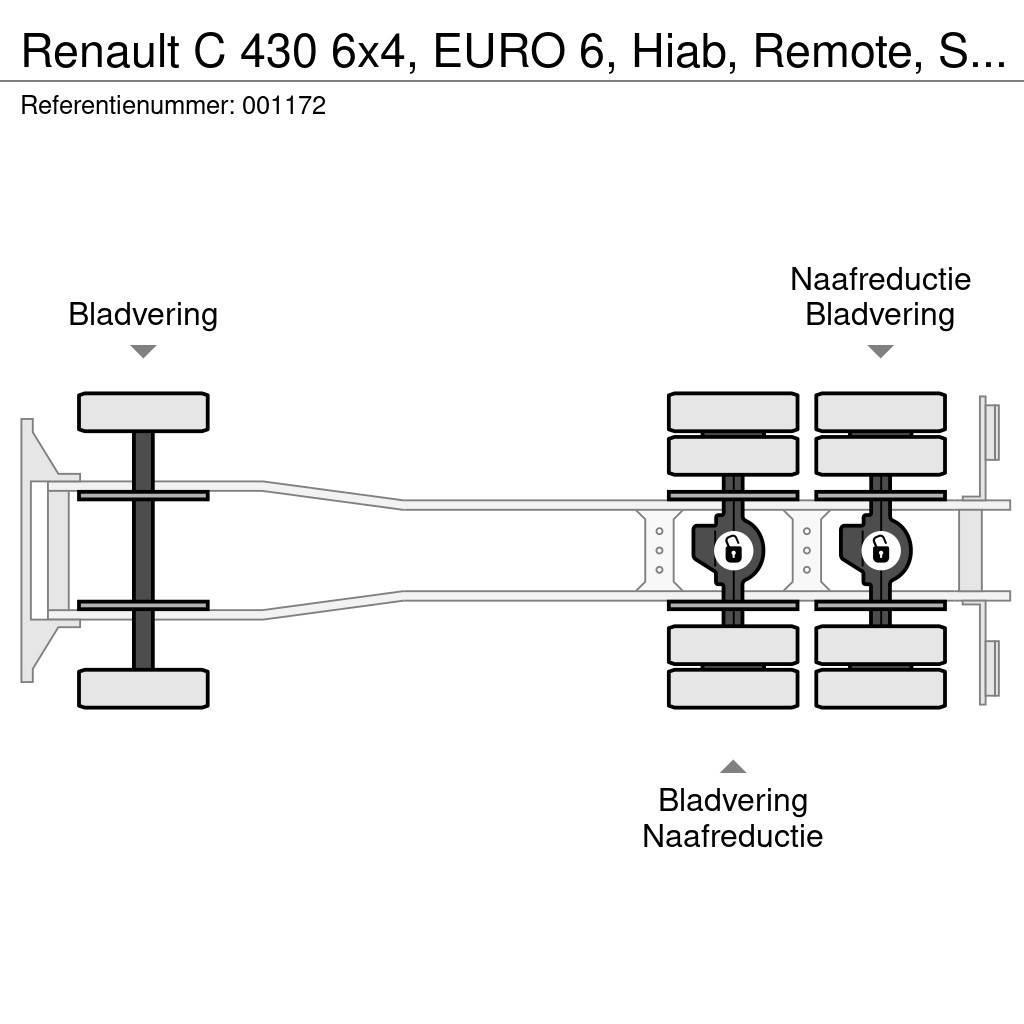 Renault C 430 6x4, EURO 6, Hiab, Remote, Steel suspension Kamioni sa otvorenim sandukom