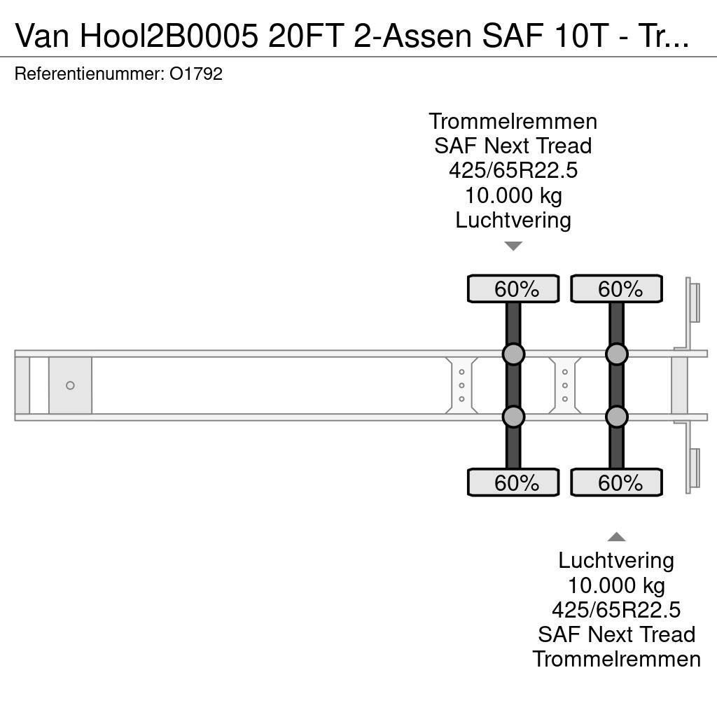 Van Hool 2B0005 20FT 2-Assen SAF 10T - Trommelremmen - Ferr Kontejnerske poluprikolice
