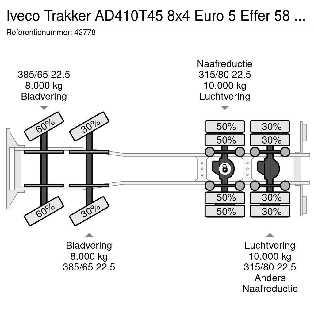 Iveco Trakker AD410T45 8x4 Euro 5 Effer 58 Tonmeter Polovne dizalice za sve terene