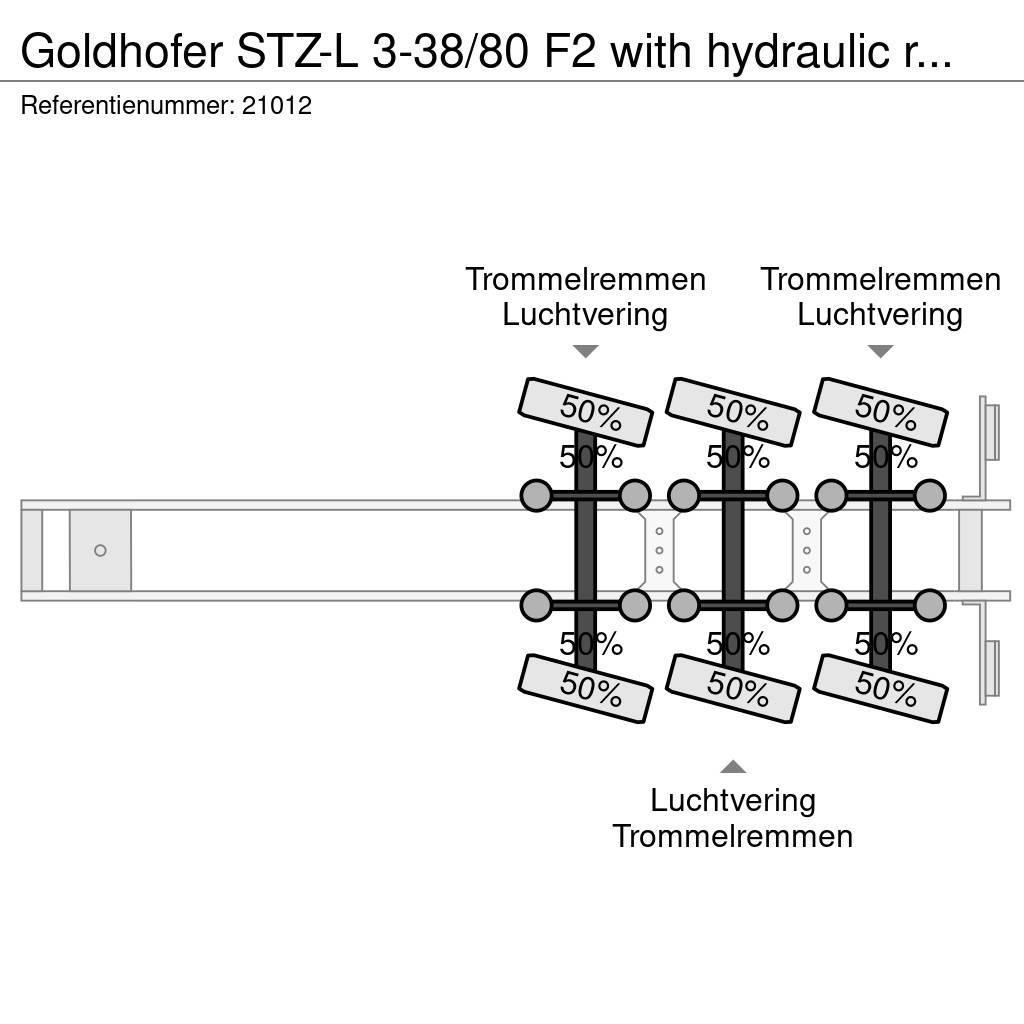 Goldhofer STZ-L 3-38/80 F2 with hydraulic ramps Poluprikolice labudice