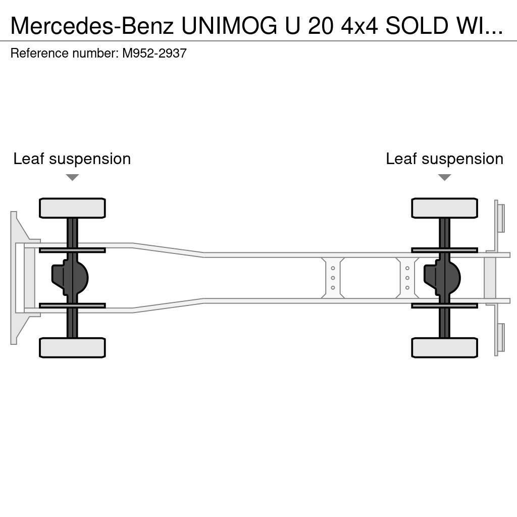 Mercedes-Benz UNIMOG U 20 4x4 SOLD WITHOUT SNOW PLOW & SPREADER Kiperi kamioni