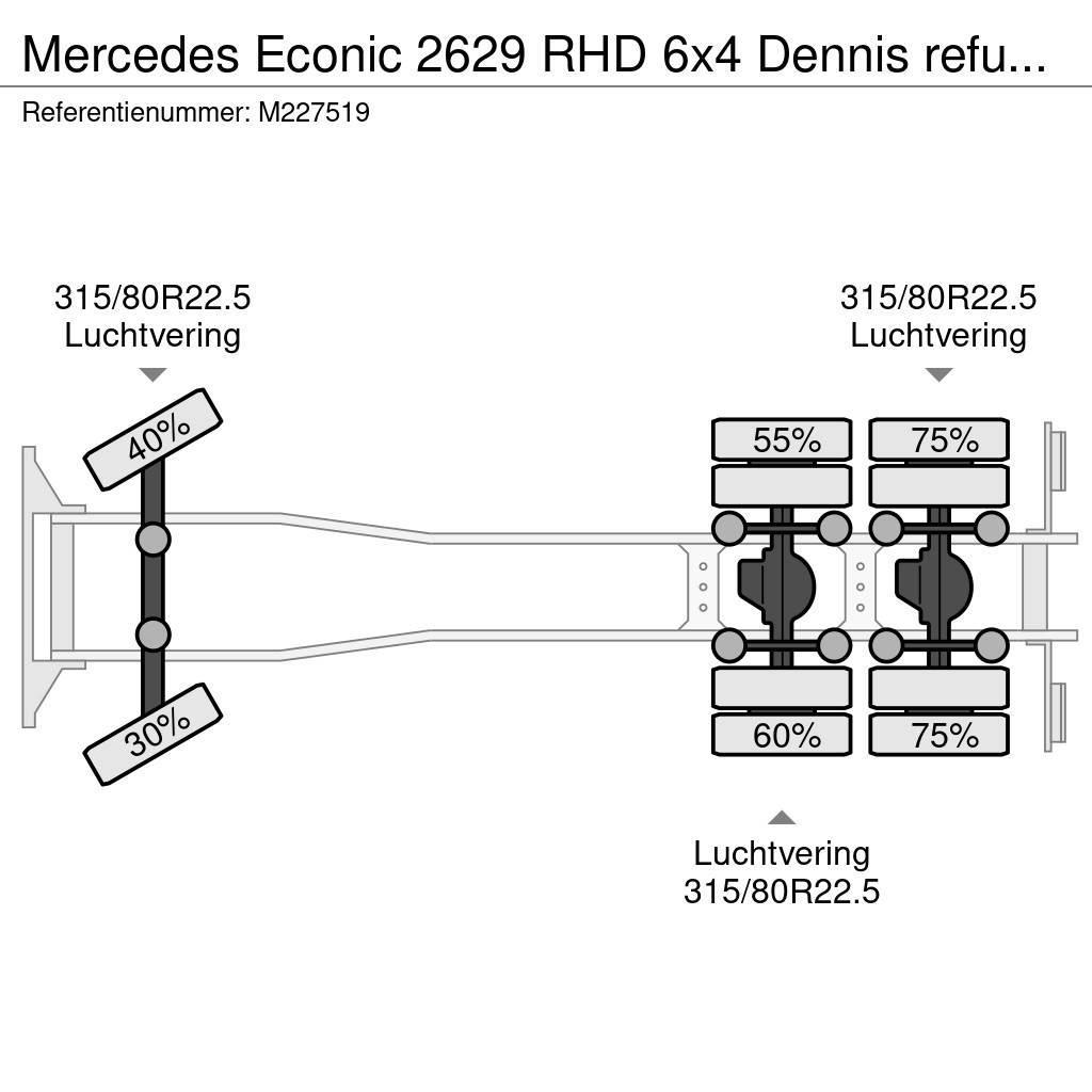 Mercedes-Benz Econic 2629 RHD 6x4 Dennis refuse truck Kamioni za otpad