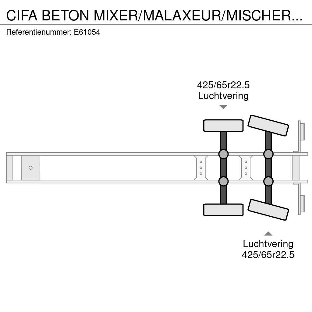 Cifa BETON MIXER/MALAXEUR/MISCHER-12M3- STEERING AXLE Ostale poluprikolice