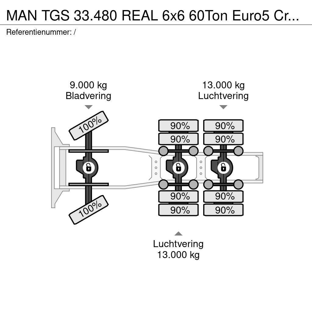 MAN TGS 33.480 REAL 6x6 60Ton Euro5 Crane Fassi F310 Tegljači