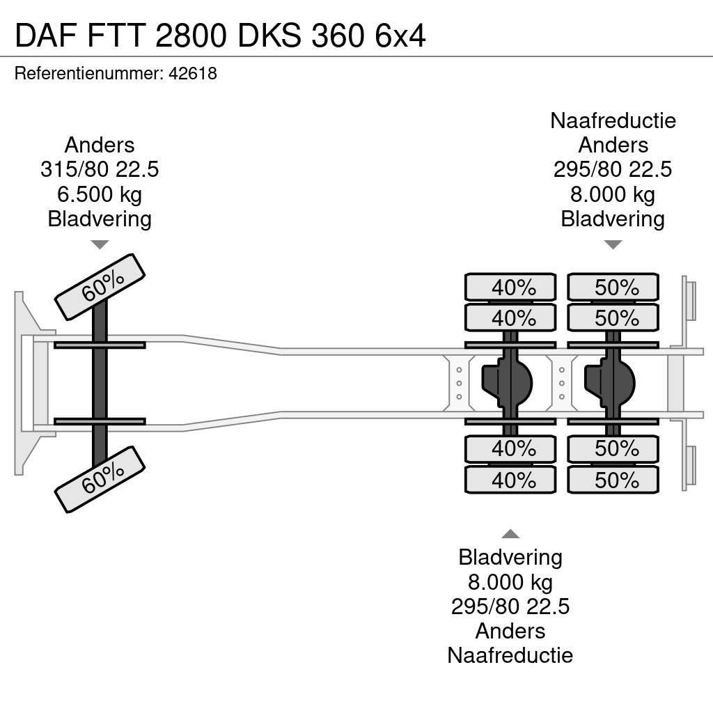 DAF FTT 2800 DKS 360 6x4 Šleperi za vozila