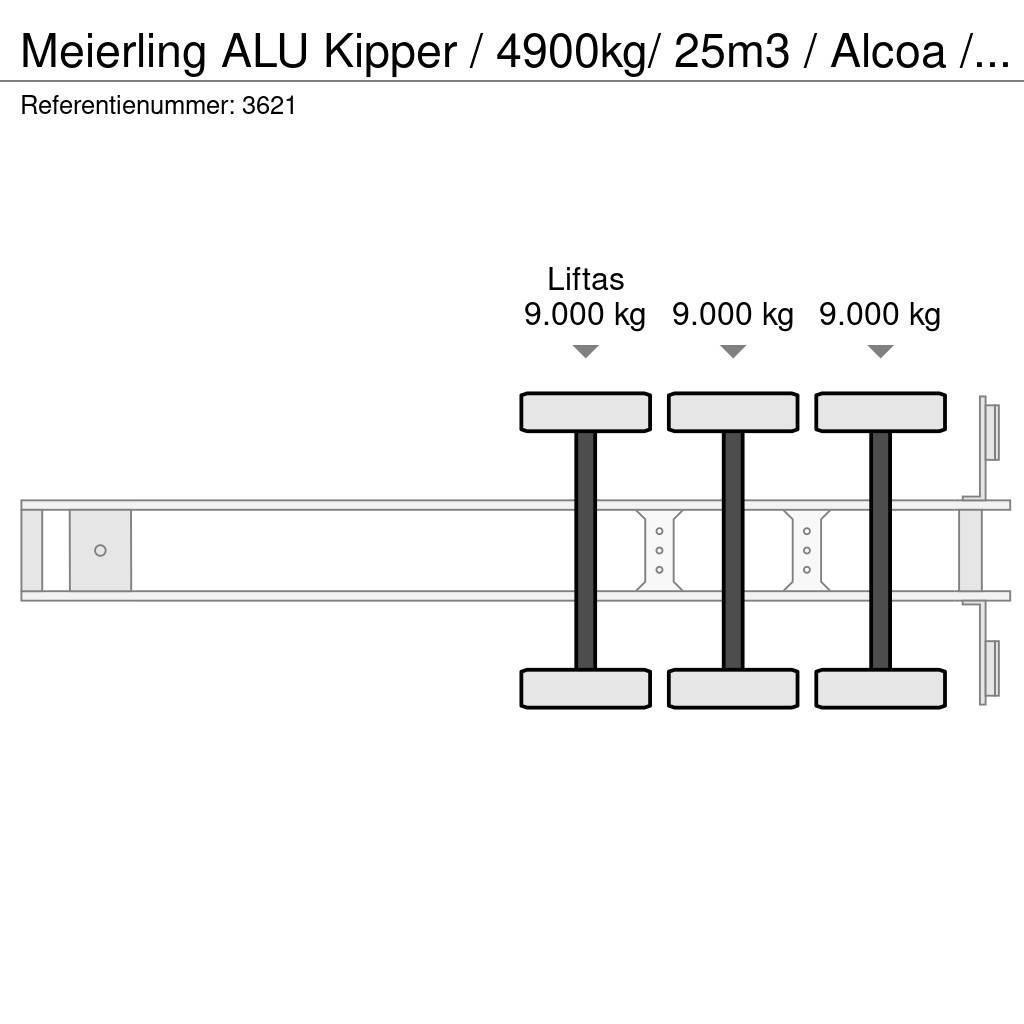 Meierling ALU Kipper / 4900kg/ 25m3 / Alcoa / APK 26-05-2024 Kiper poluprikolice