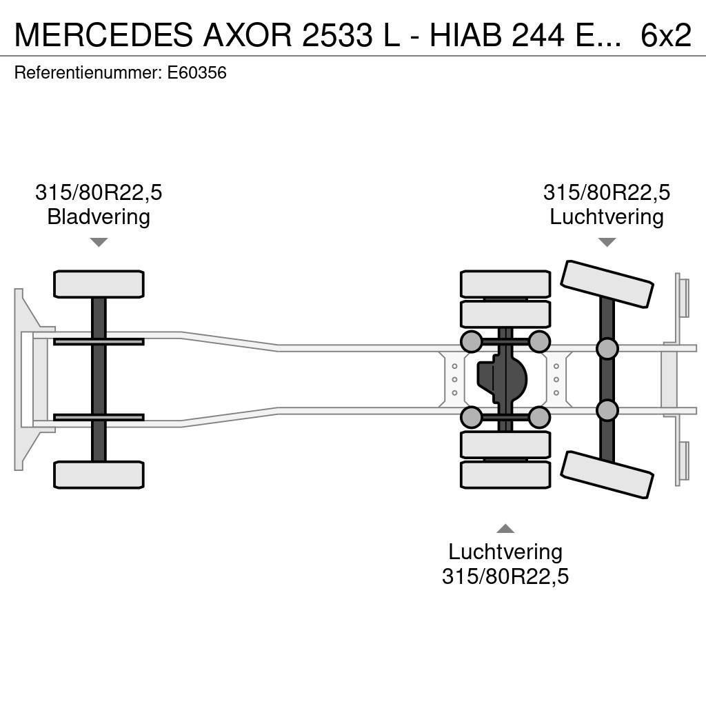 Mercedes-Benz AXOR 2533 L - HIAB 244 E-4 HIPRO Kiperi kamioni