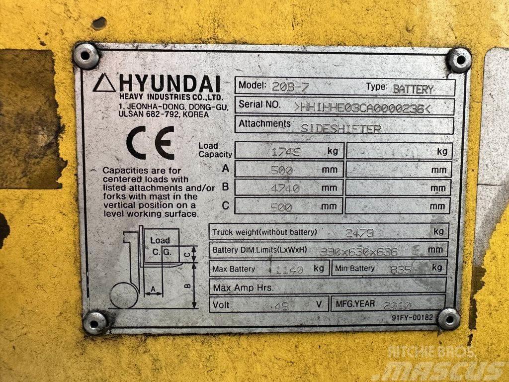 Hyundai 20 B 7 Električni viljuškari