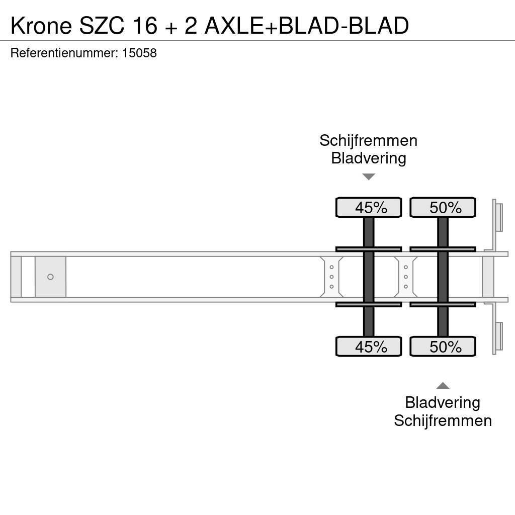 Krone SZC 16 + 2 AXLE+BLAD-BLAD Kontejnerske poluprikolice