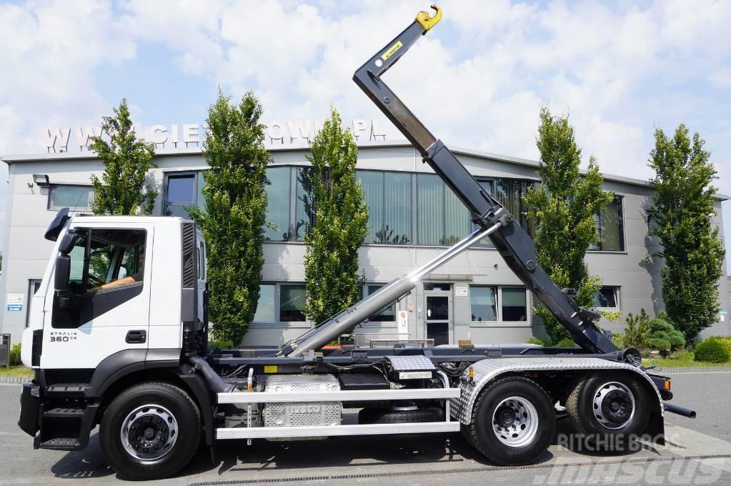 Iveco Stralis 360 E6 6×2 / MARREL 20t hooklift Rol kiper kamioni sa kukom za podizanje tereta