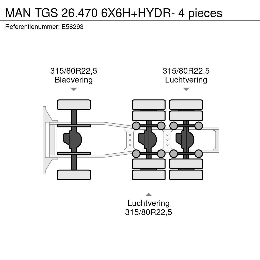 MAN TGS 26.470 6X6H+HYDR- 4 pieces Tegljači