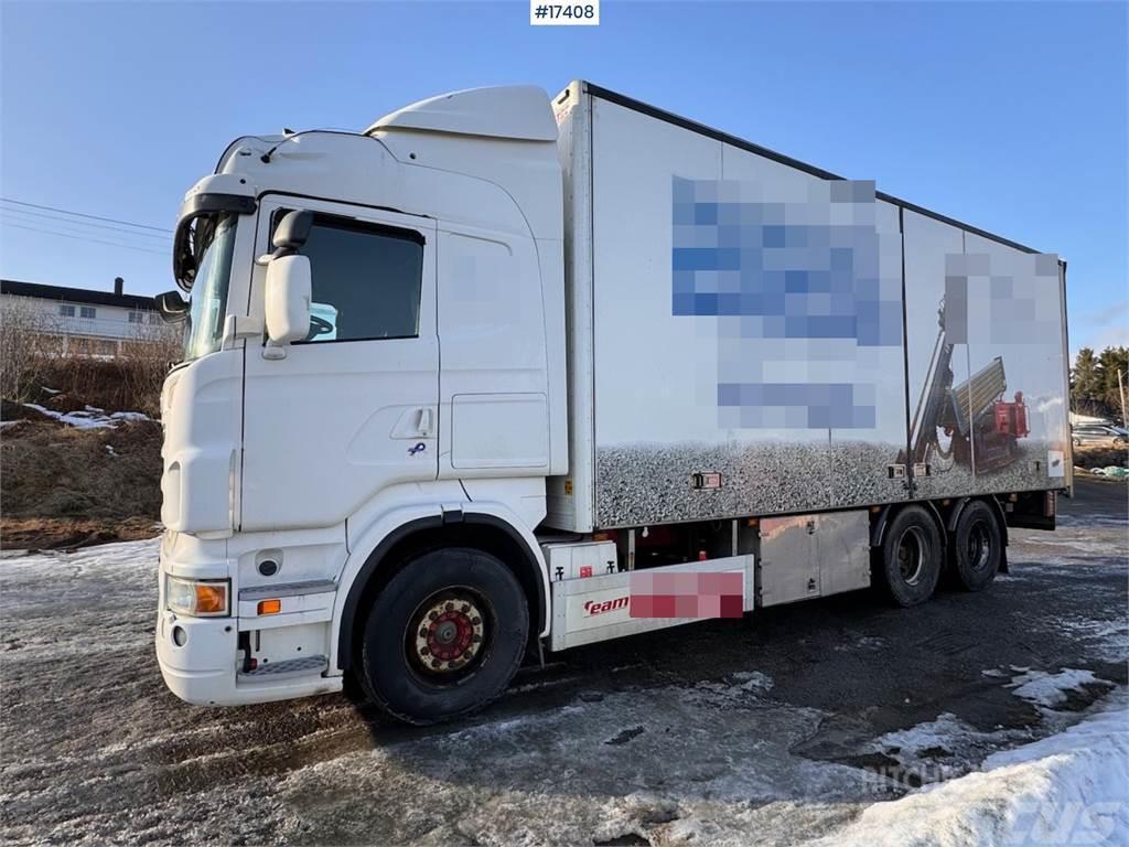Scania R480 6x2 box truck w/ rear lift Sanduk kamioni