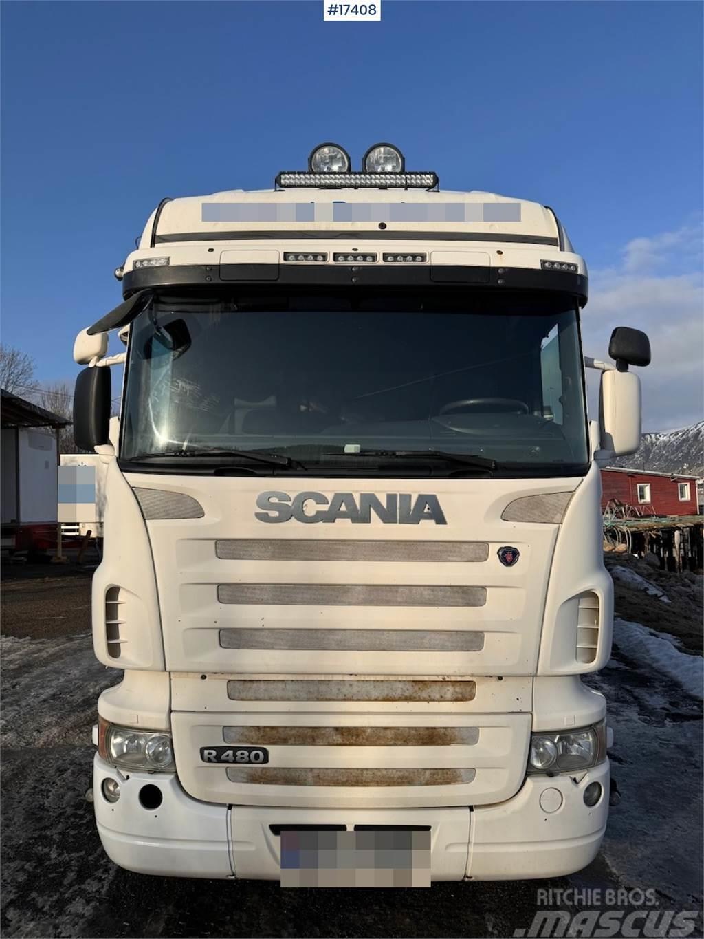 Scania R480 6x2 box truck w/ rear lift Sanduk kamioni
