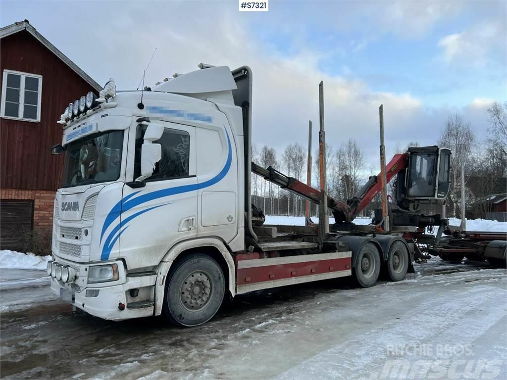 Scania R650 Timber truck with wagon and crane Kamioni za drva Šticari