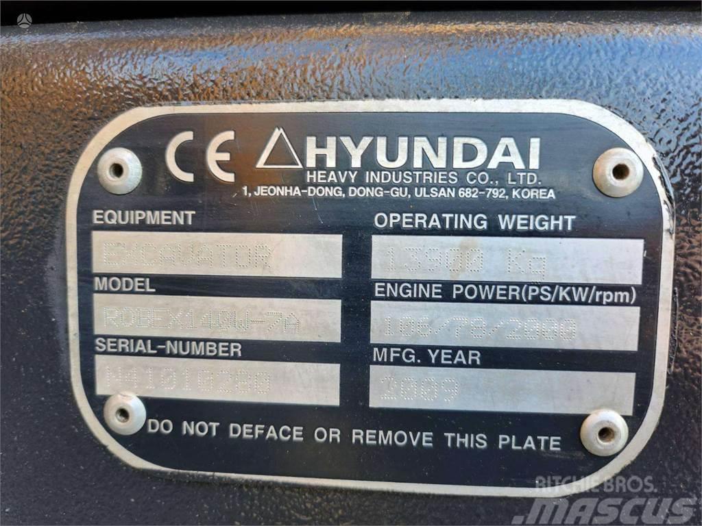 Hyundai Robex 140W-7A ROTOTILTAS + KAU Bageri guseničari