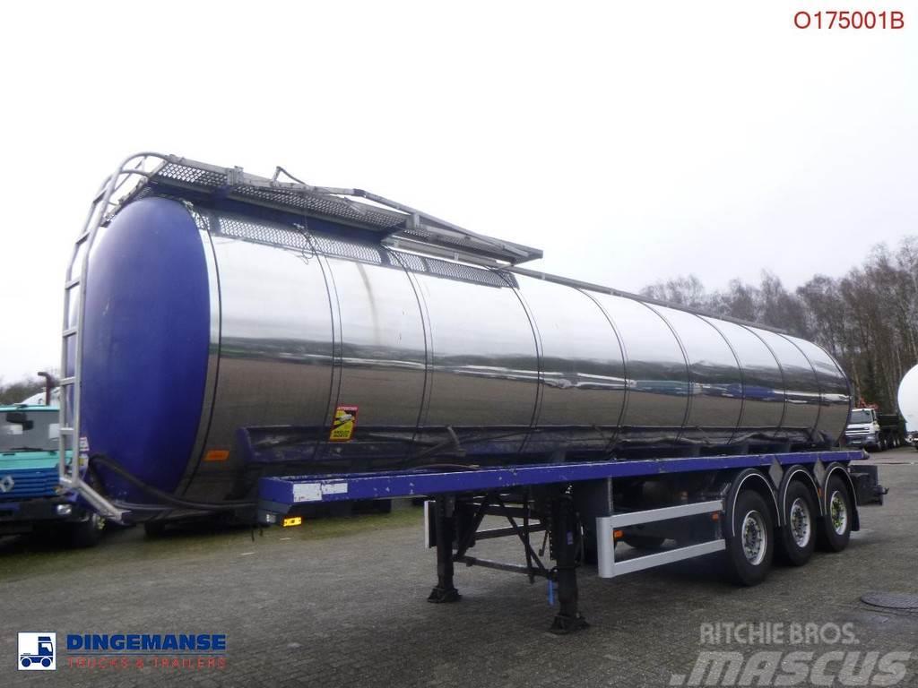 EKW Heavy oil tank inox 32.6 m3 / 1 comp Poluprikolice cisterne
