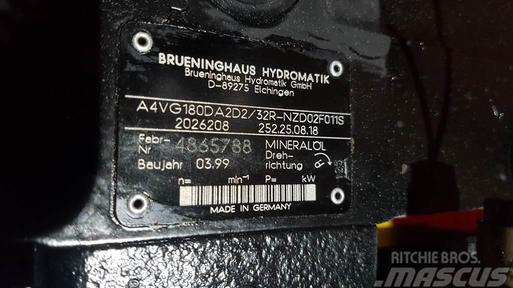 Brueninghaus Hydromatik A4VG180DA2D2/32R - Drive pump/Fahrpumpe/Rijpomp Hidraulika
