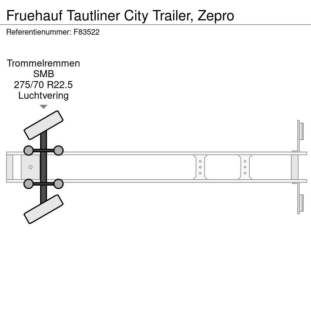 Fruehauf Tautliner City Trailer, Zepro Poluprikolice sa ciradom