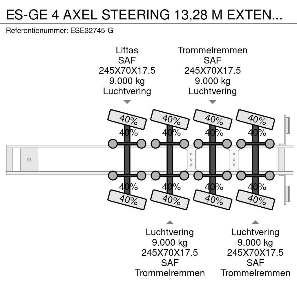 Es-ge 4 AXEL STEERING 13,28 M EXTENDABLE Poluprikolice labudice