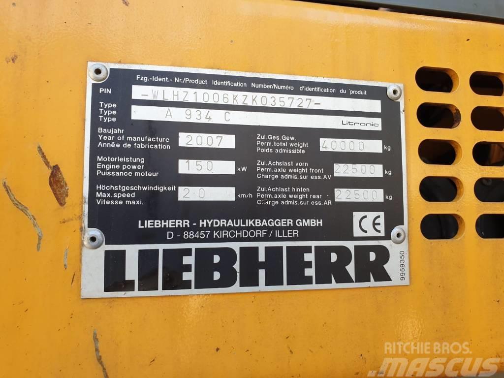 Liebherr A934C Litronic Bageri za prenos primarnih/sekundarnih sirovina