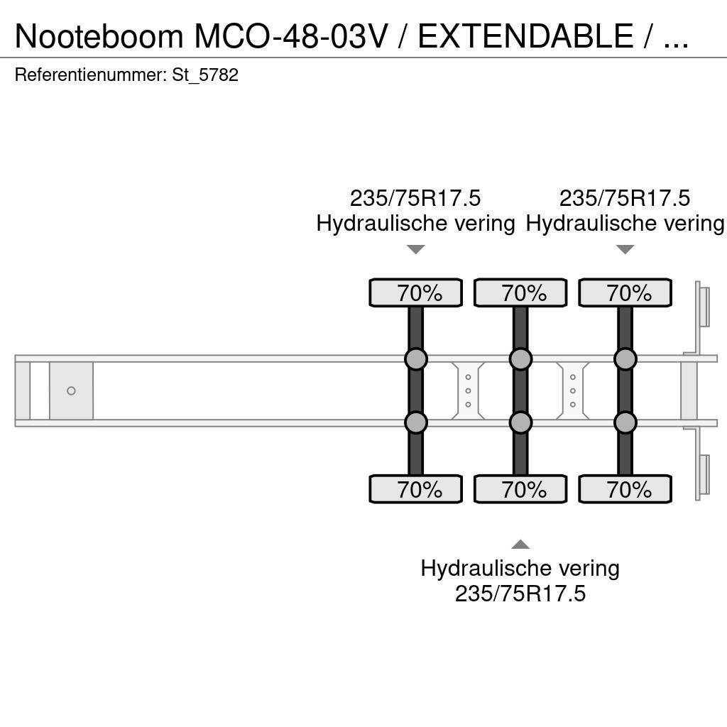 Nooteboom MCO-48-03V / EXTENDABLE / STEERING AXLES / Poluprikolice labudice