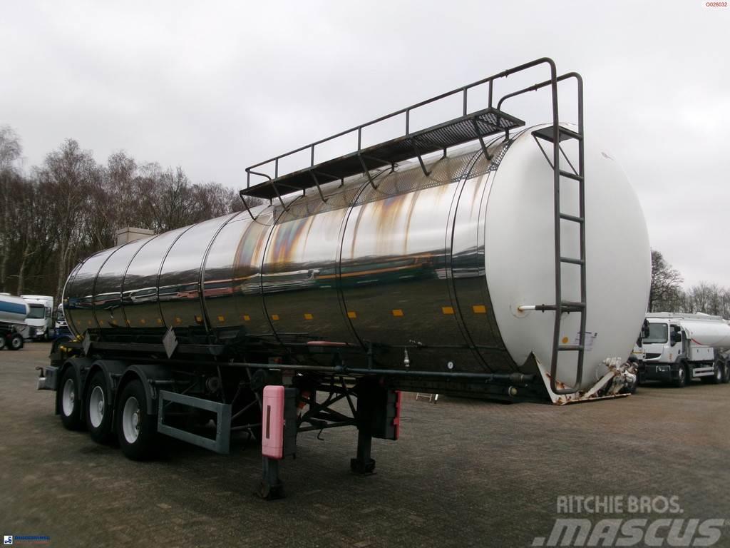 Metalovouga Bitumen / heavy oil tank inox 26.9 m3 / 1 comp Poluprikolice cisterne