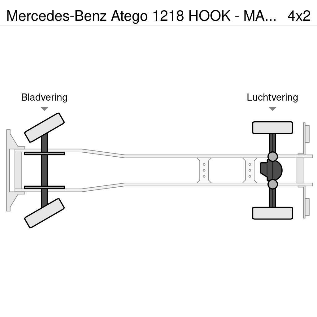 Mercedes-Benz Atego 1218 HOOK - MATERIAL COFFER Rol kiper kamioni sa kukom za podizanje tereta